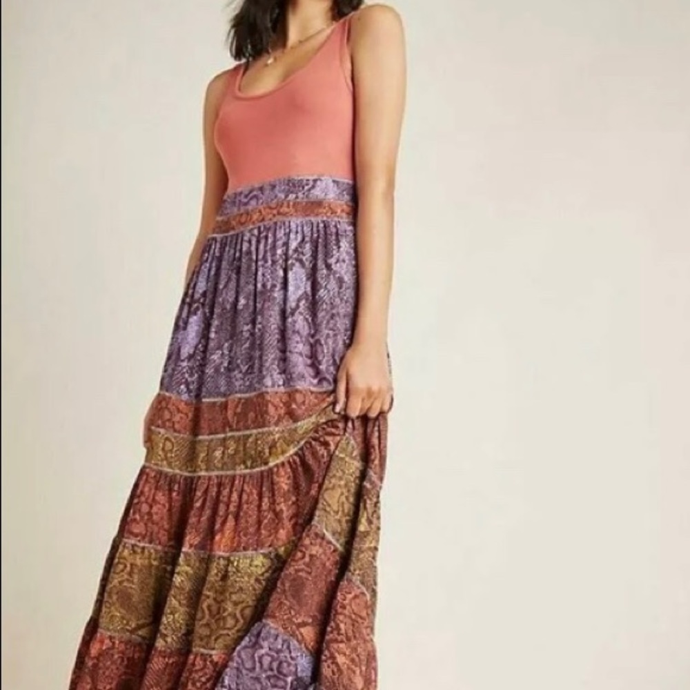 Anthropologie Colima Snake print dress MSRP $160